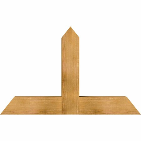 Ekena Millwork Portland Rough Sawn Timber Gable Bracket, Western Red Cedar, 48"W x 30"H x 6"D x 6"F, 15/12 Pitch GBW048X30X0606POR00RWR